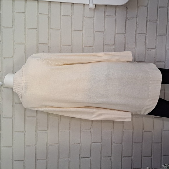 Motto  Cable Knit 1 Button Collared Ivory Sweater Cardigan. Size Medium NWOT - Picture 6 of 9